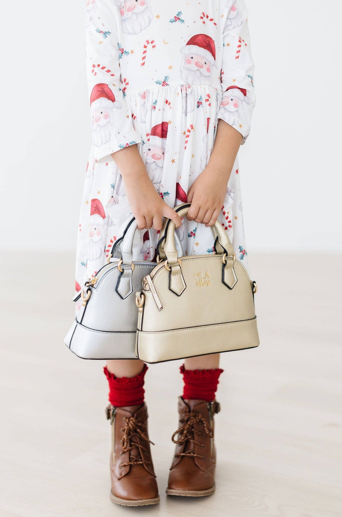 Purse - Silver Metallic Girl's Crossbody Purse
