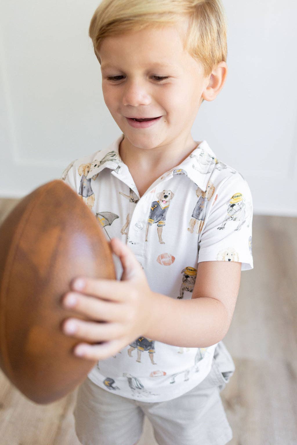 Black & Gold Puppy Polo