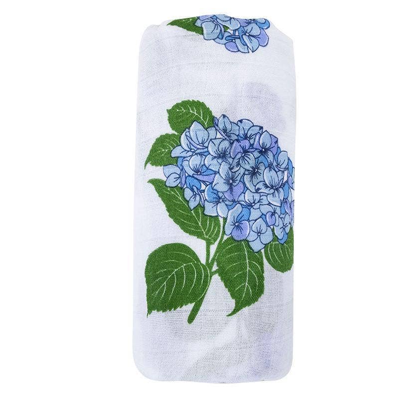 Swaddle - Hydrangeas Baby Muslin Swaddle/Receiving Blanket Breathable and Lightweight