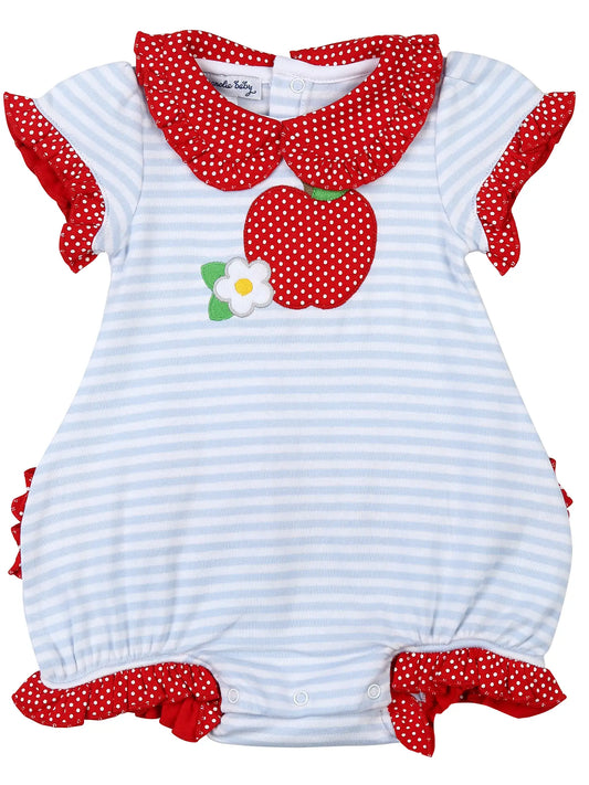 Red Apple Collared Ruffle Bubble