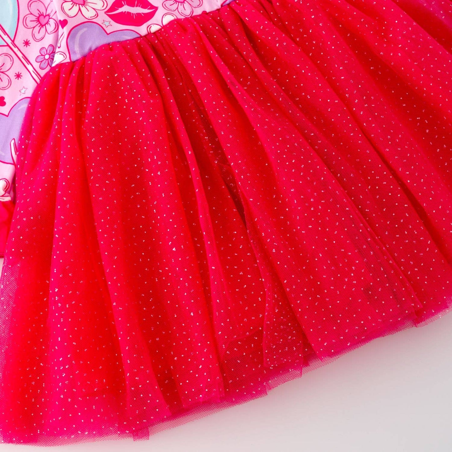 Pucker Up Tutu Girls Valentine Dress