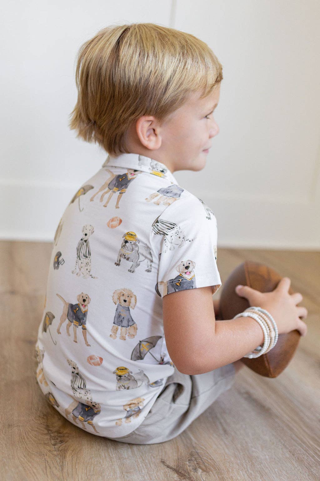 Black & Gold Puppy Polo