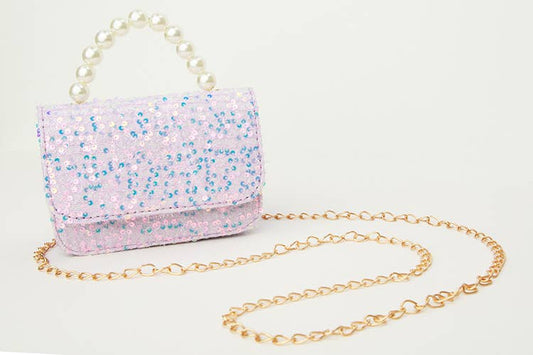 Shimmer Sequin Purse: Lavender