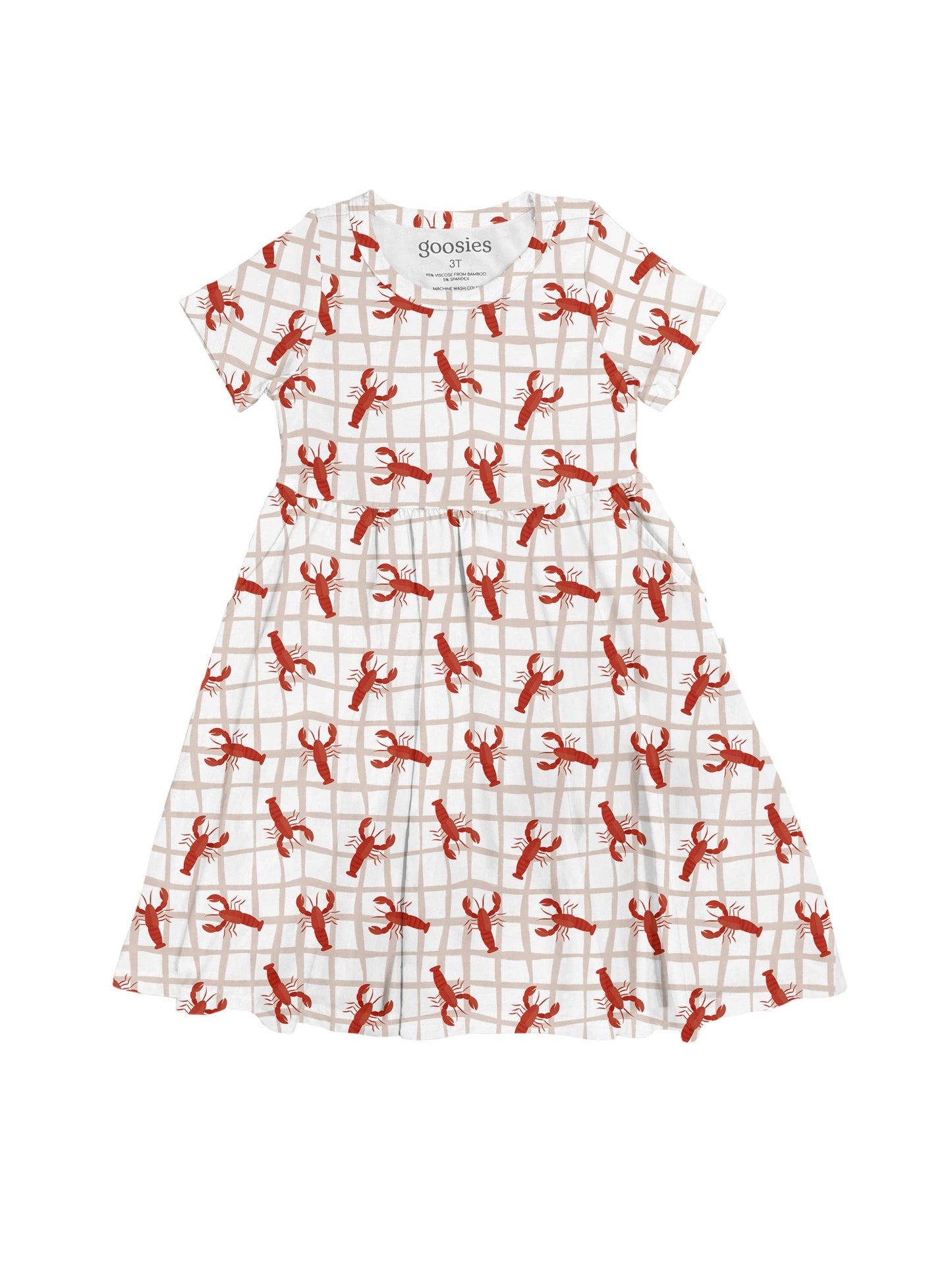 Short Sleeve Pocket Dress "Crawfish"