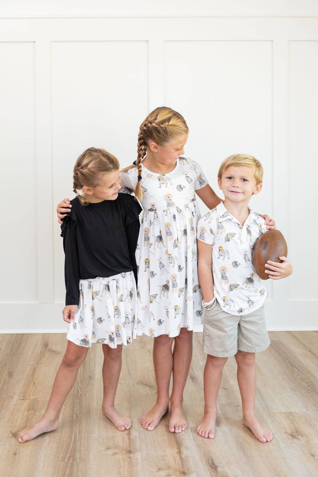 Black & Gold Puppy Polo