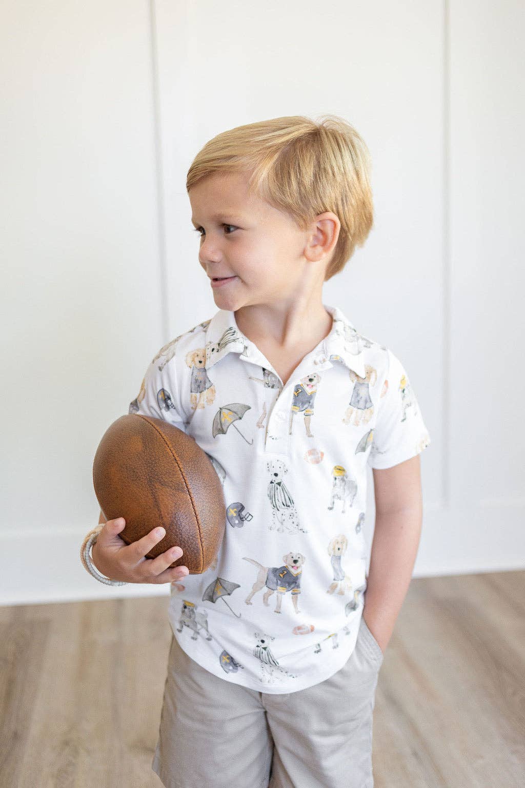 Black & Gold Puppy Polo