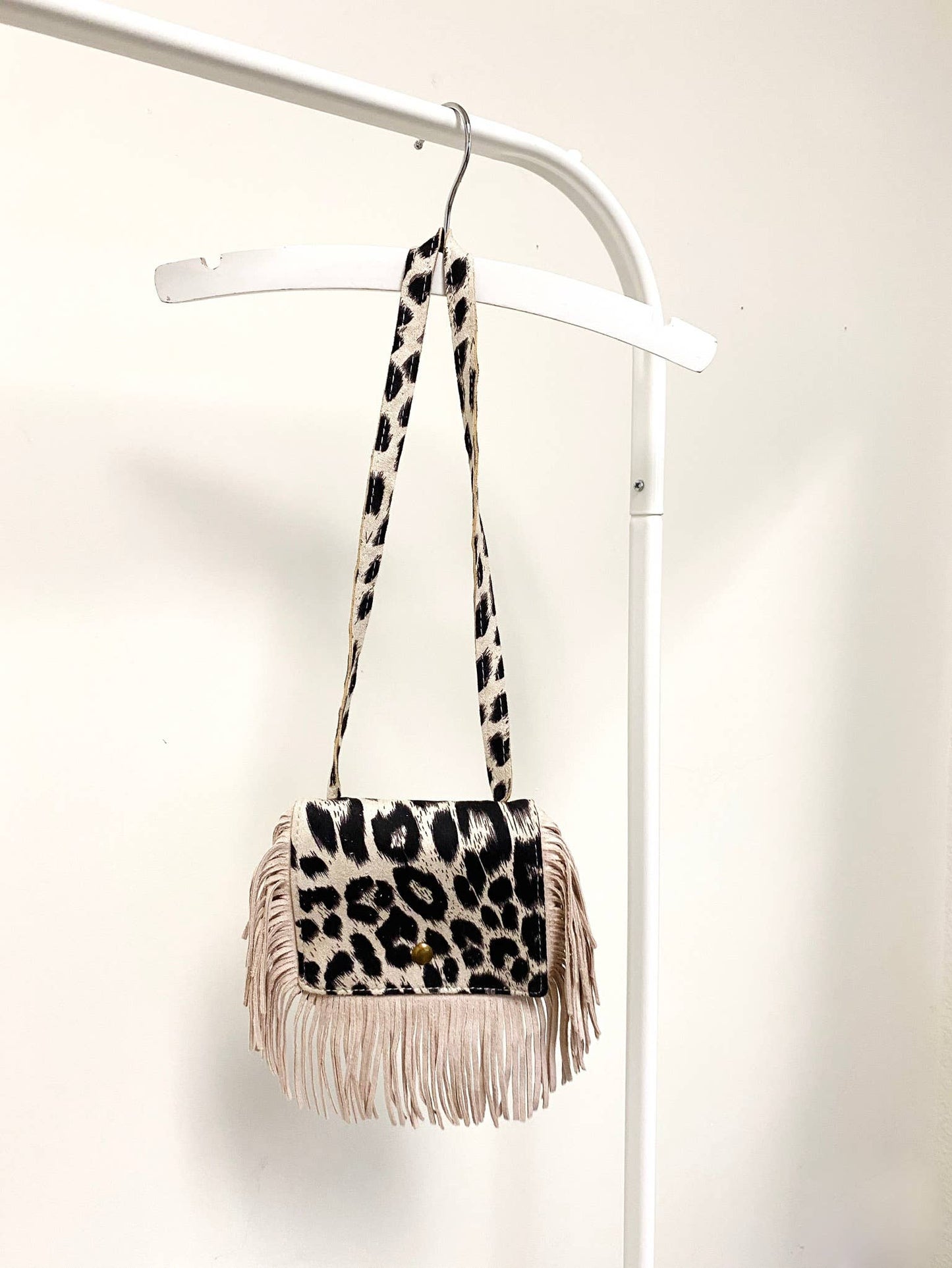 Purse - Marant Fringe Crossbody Kids Purse: Coco Animal Print