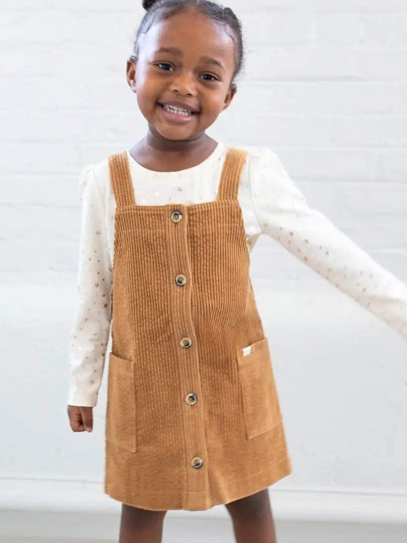 Georgia Corduroy Jumper in Chipmunk