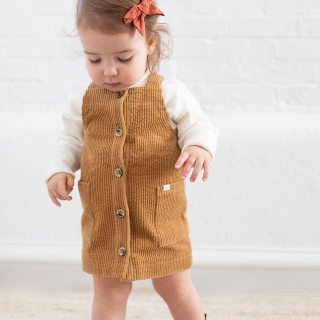 Georgia Corduroy Jumper in Chipmunk