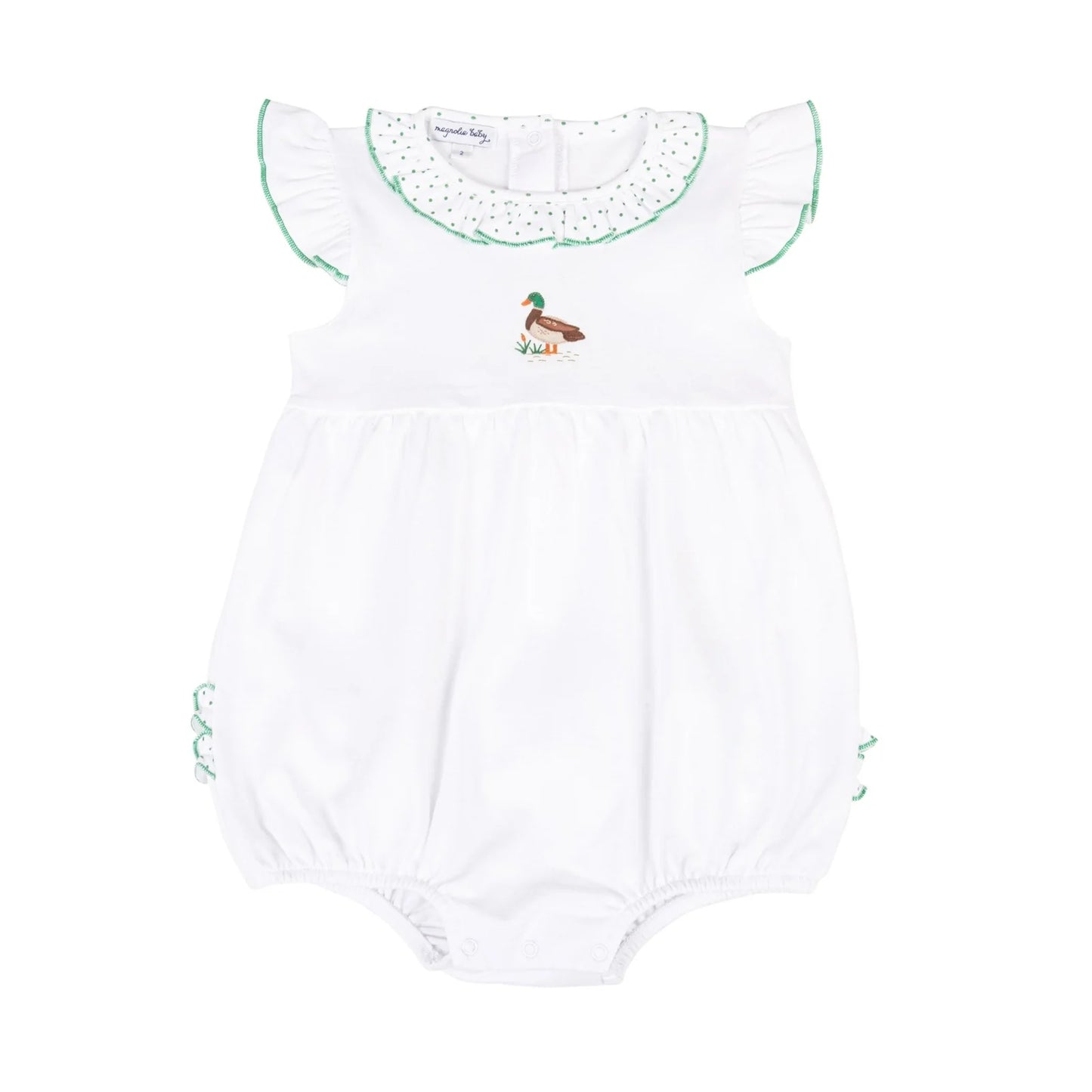 Mallard Pond Embroidered Ruffle Bubble