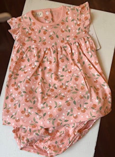 Orange Blossoms Ruffle Flutters Diaper Cover Set