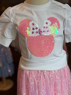 Sequin Minnie Puff Sleeve