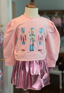 Sequin Nutcracker Long Sleeve Top