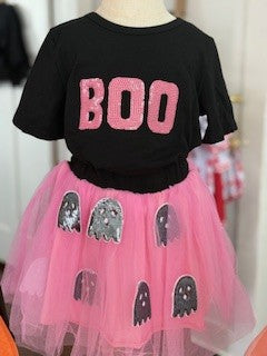Halloween Boo Shirt and Tutu Set