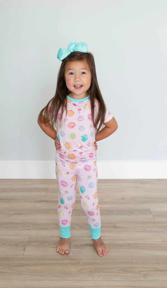 Pink Pumpkin Pajama Set