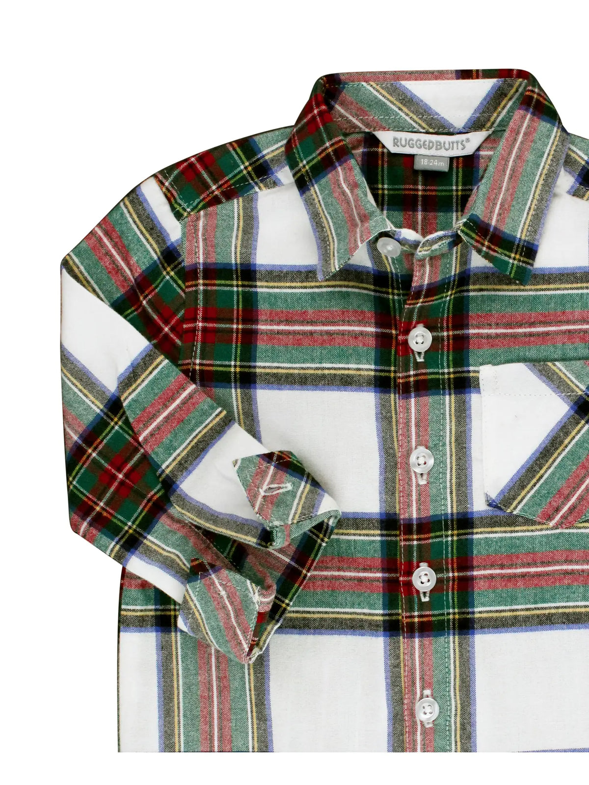 Christmas Good Tidings Plaid Button Down