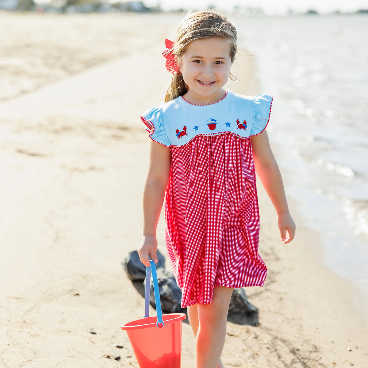 All American Summer Scallop Crab/Beach Dress