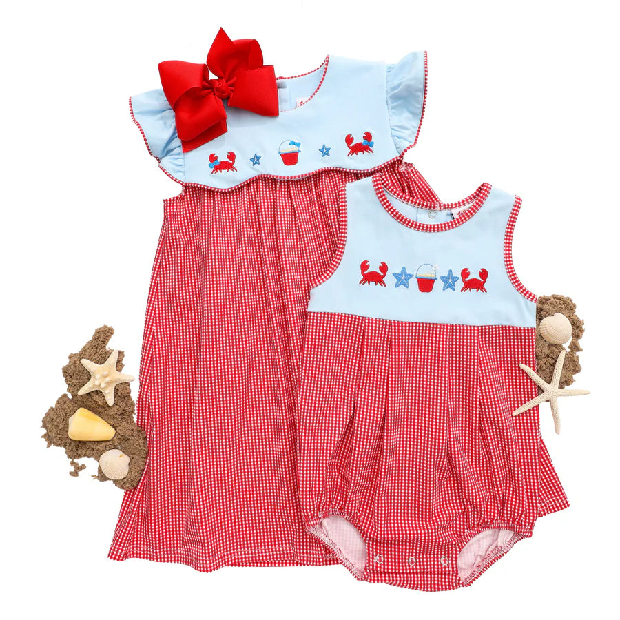 All American Summer Scallop Crab/Beach Dress