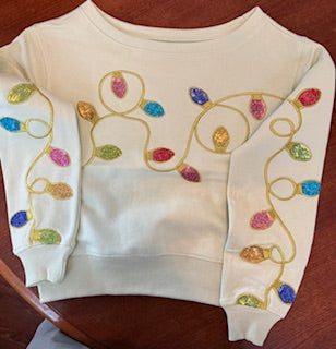 Sequin Christmas Lights Sweatshirt