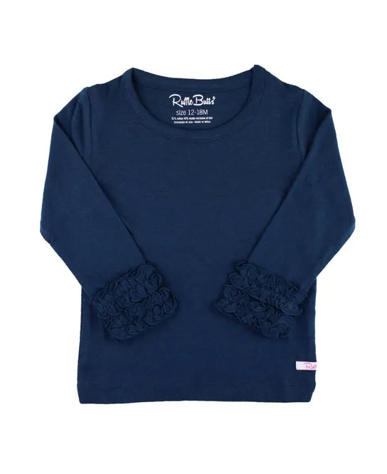 Knit Long Sleeve Ruffle Sleeve Top